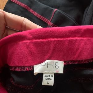 Bebe sport PH8 pink and black flared yoga pants